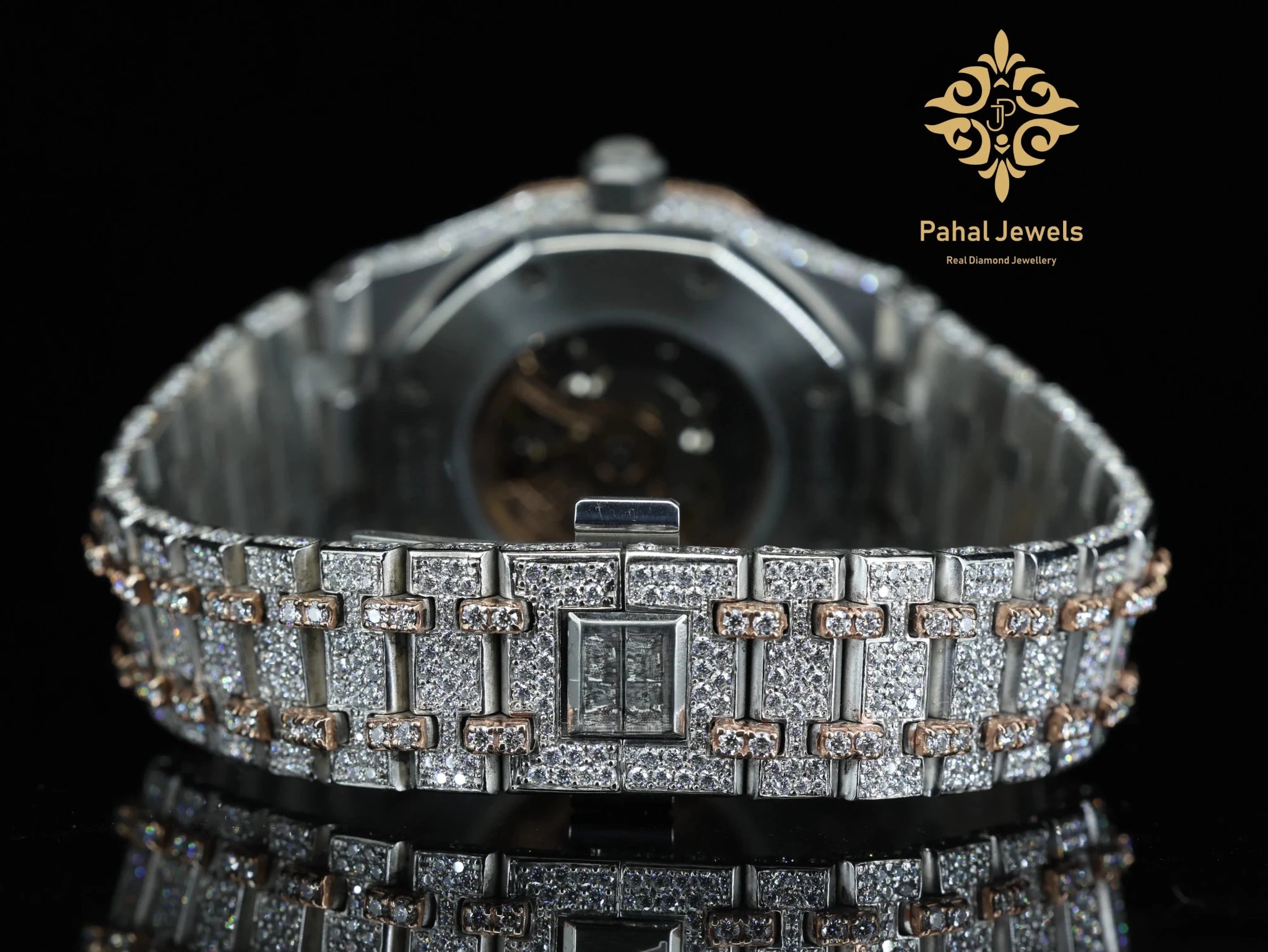Moissanite Automatic Wristwatch Stainless Steel 41mm
