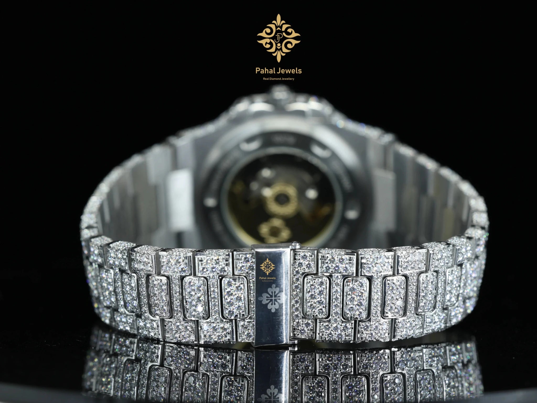 Stainless Steel Moissanite Automatic Mechanical Watch