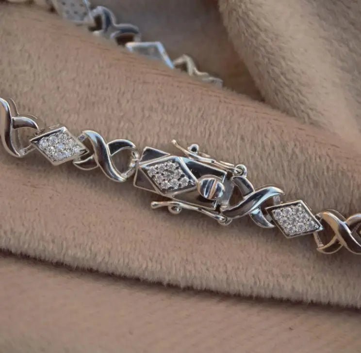 925 Sterling Silver Moissanite Bracelet for Women - The Gold Collective