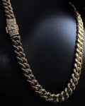 Hip Hop Style Men's Cuban Link Chain 10mm Solid 925 Sterling Silver Gold Plated - The Gold Collective