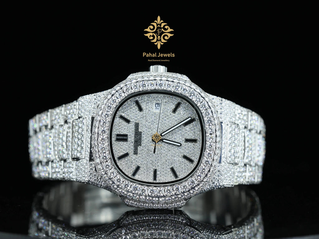 Stainless Steel Moissanite Automatic Mechanical Watch