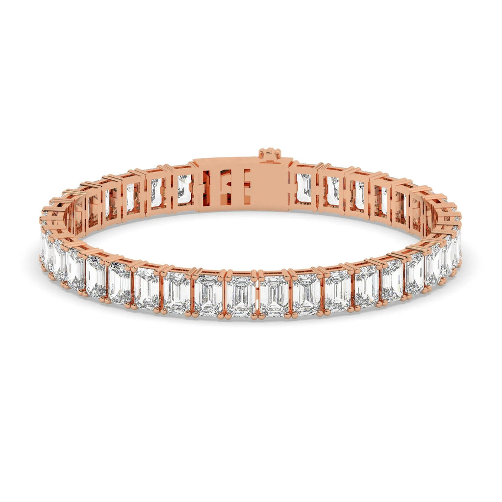 Moissanite Diamond Tennis Bracelet 25ct 14K Yellow Gold