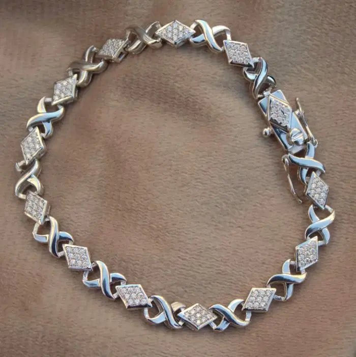 925 Sterling Silver Moissanite Bracelet for Women - The Gold Collective