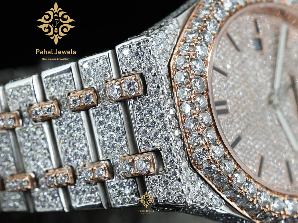 Moissanite Automatic Wristwatch Stainless Steel 41mm