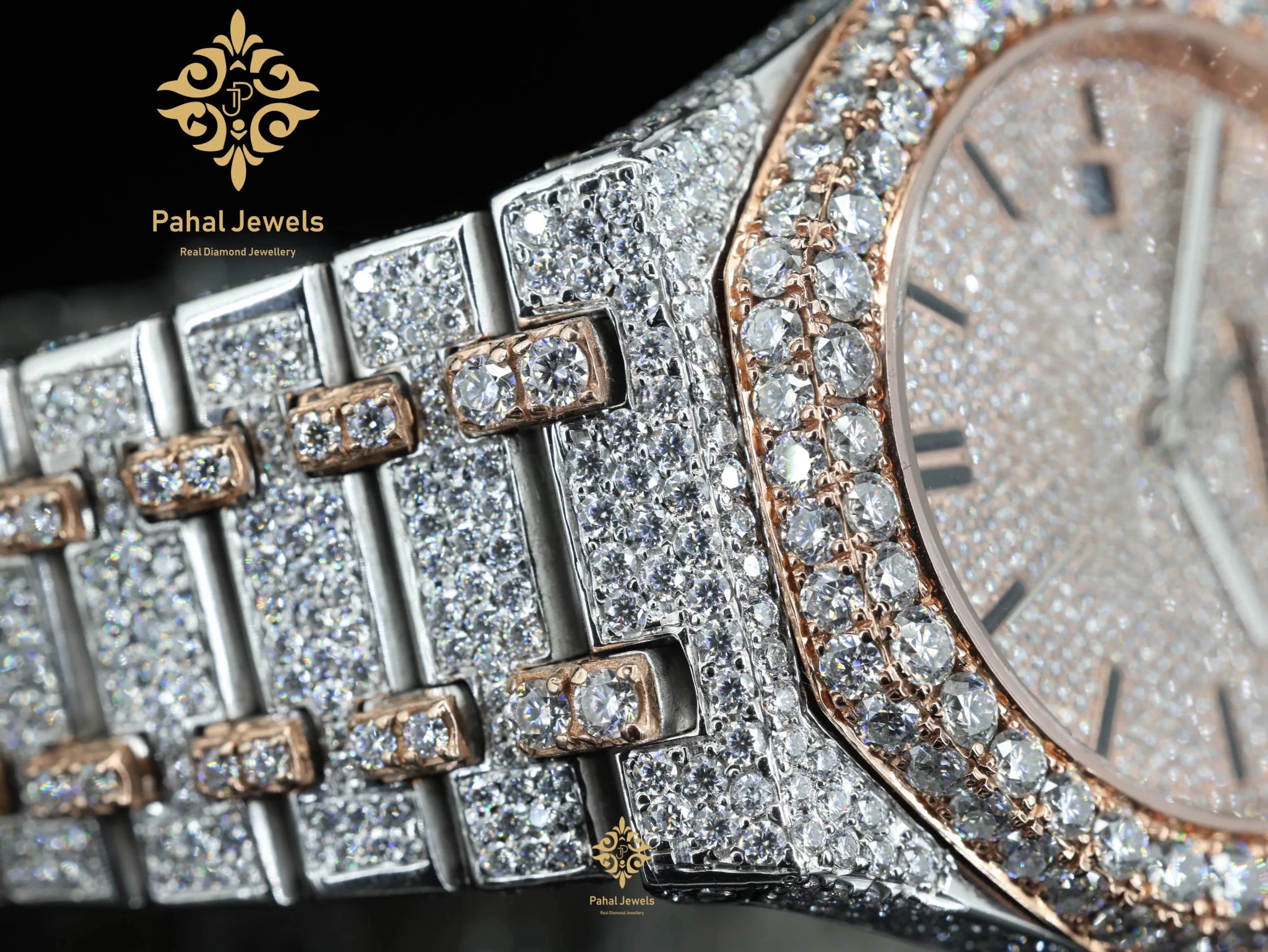 Moissanite Automatic Wristwatch Stainless Steel 41mm