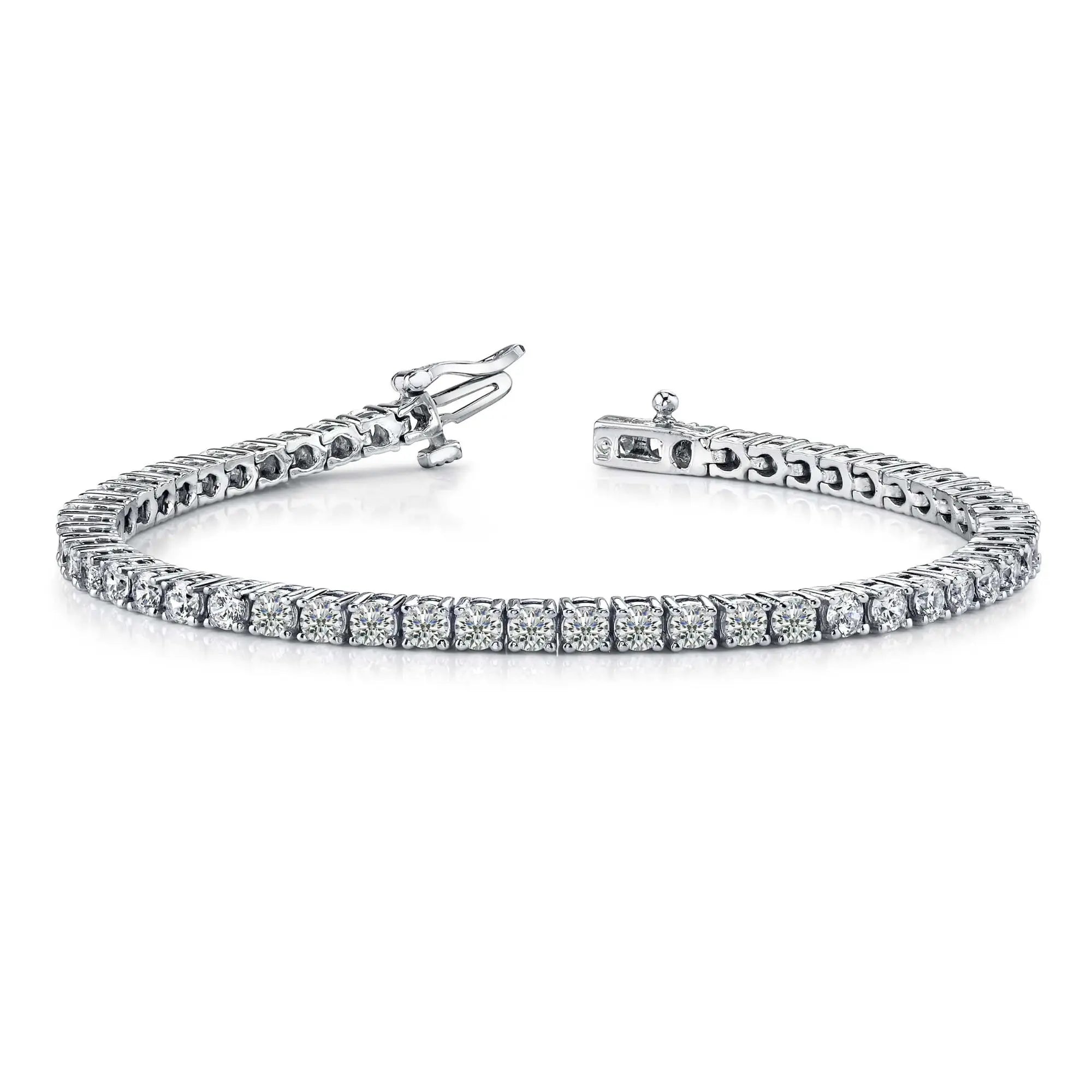 6 Carat Lab Grown Diamond Tennis Bracelet 18k Gold