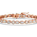 Moissanite Tennis Bracelet 14K Gold 5mm Bezel Set