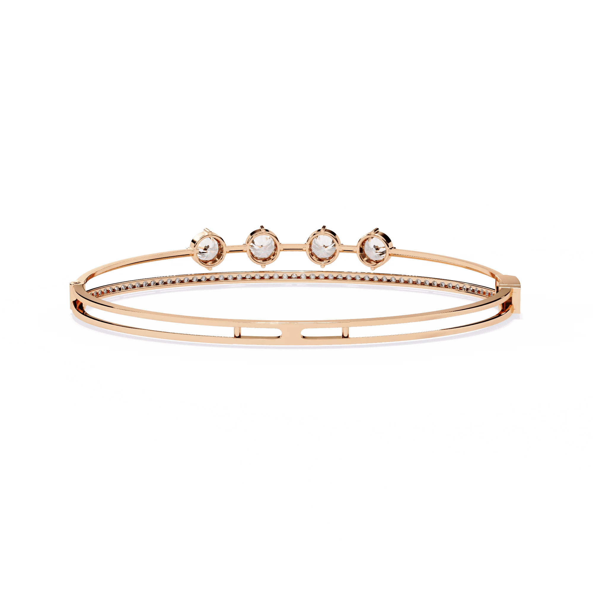 18K Gold Diamond Bangle Bracelet for Women