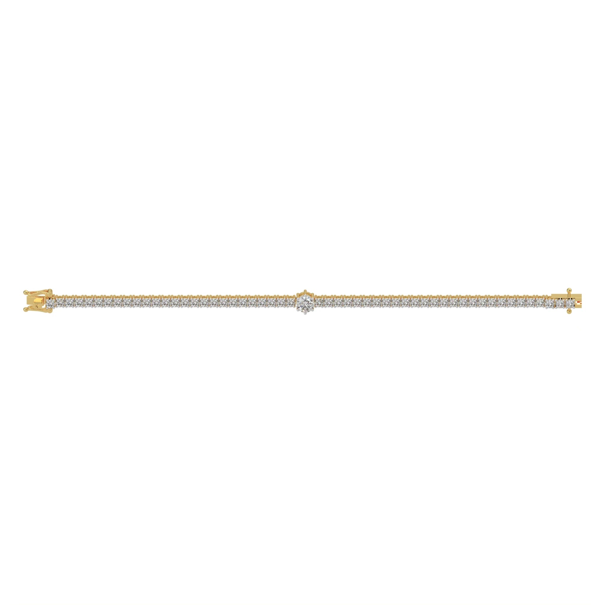 Lab Grown Diamond Tennis Bracelet 9K Gold Women's - The Gold Collective