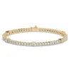 Lab-Grown Diamond Tennis Bracelet 14k Yellow Gold 7 Inch - The Gold Collective