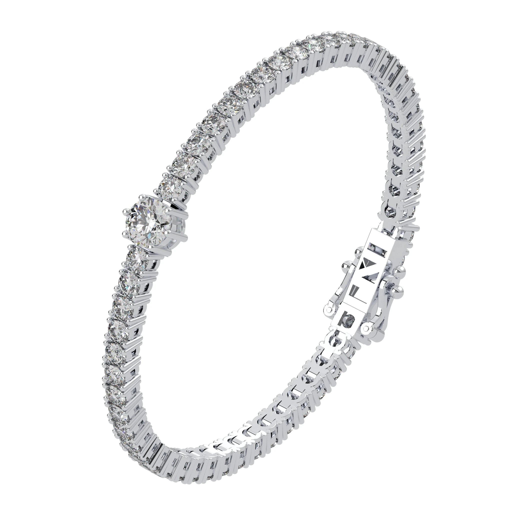 Lab Grown Diamond Tennis Bracelet 9K Gold Women's - The Gold Collective