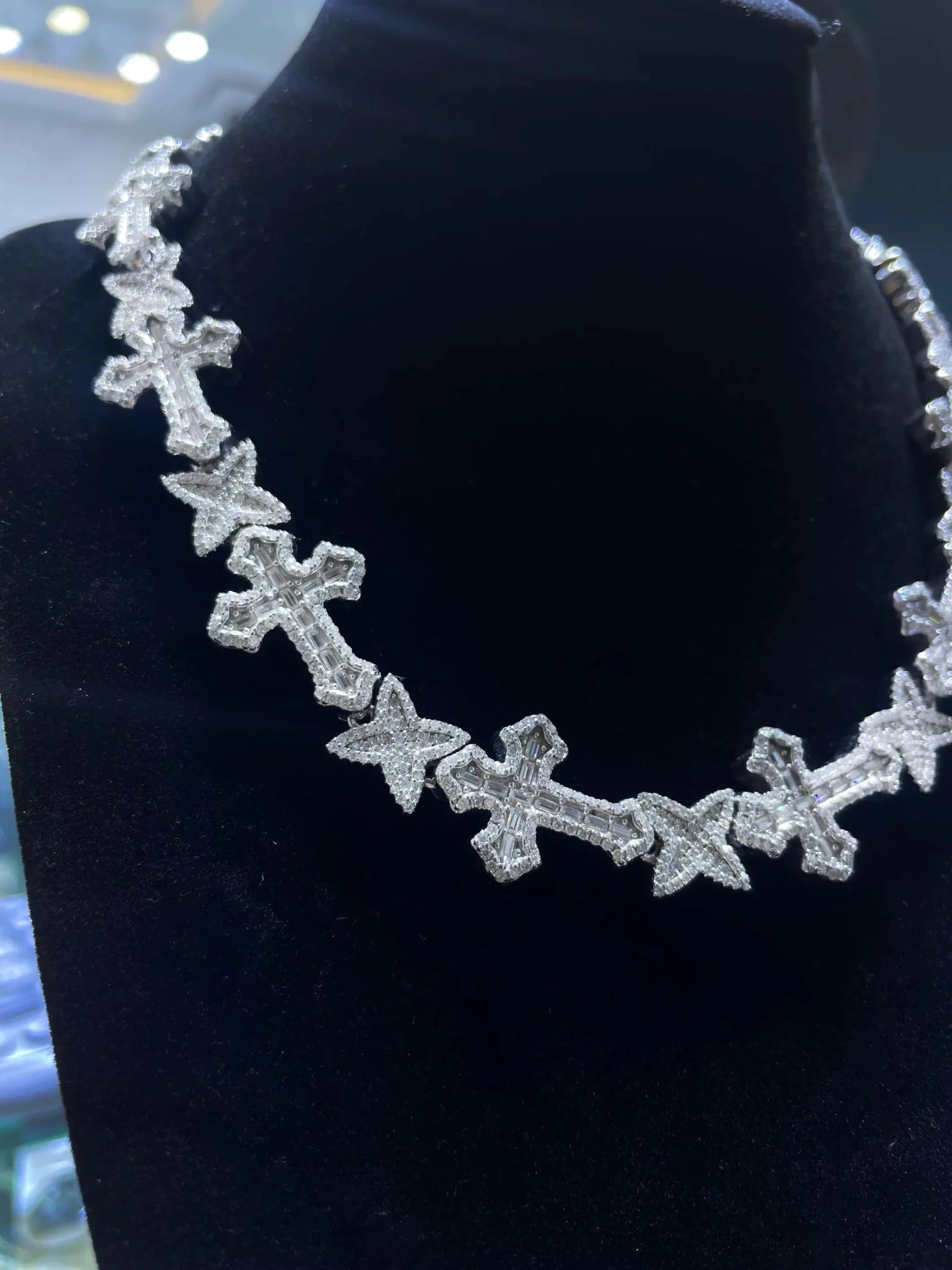 Moissanite Diamond 925 Sterling Silver Hip Hop Chain