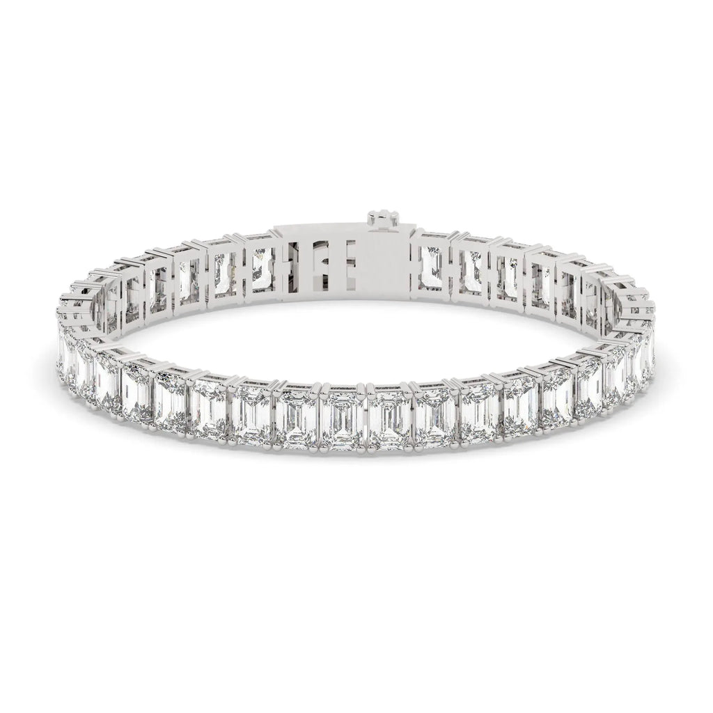 Moissanite Diamond Tennis Bracelet 25ct 14K Yellow Gold