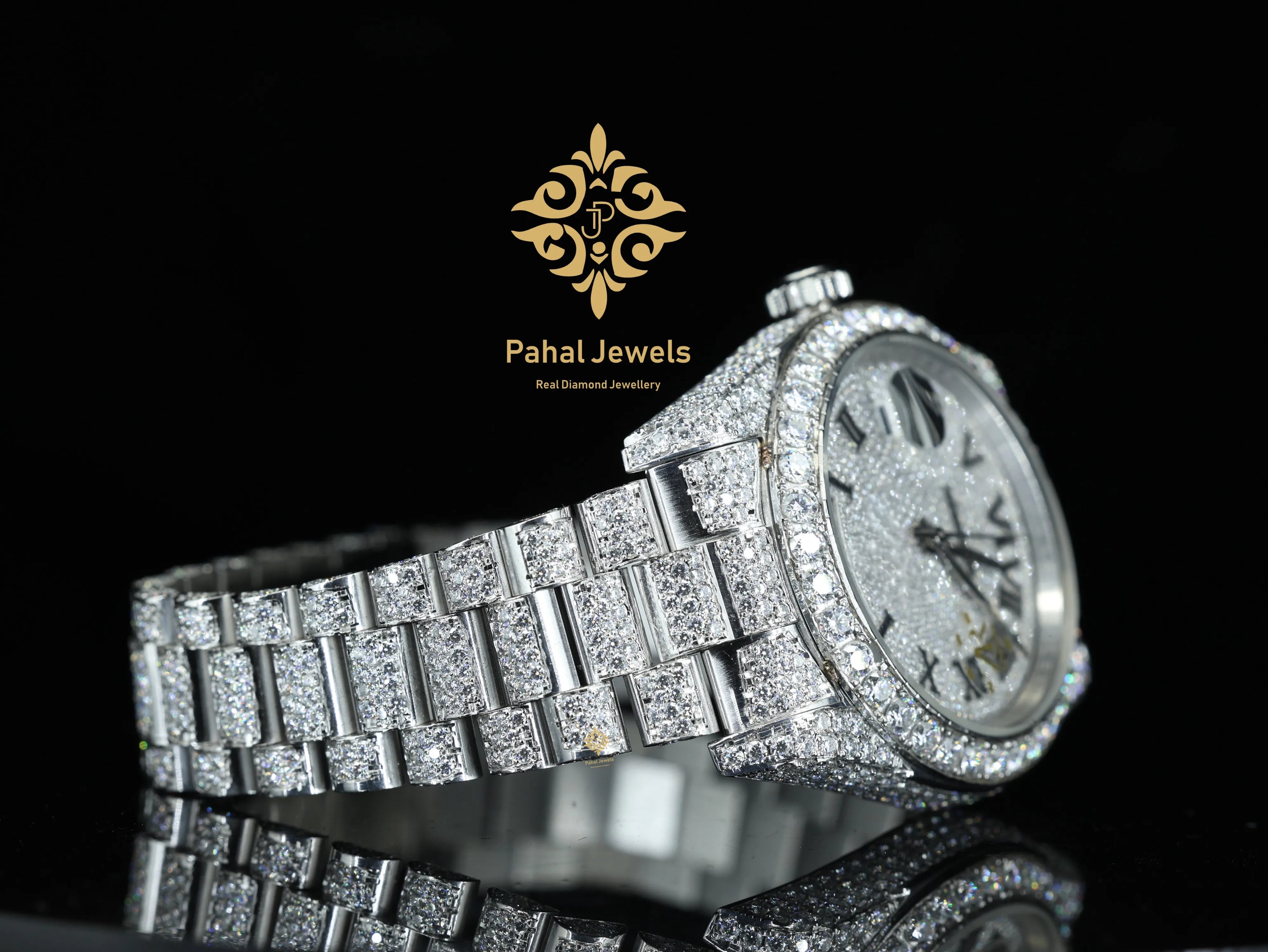 Luxury Men's Mechanical Moissanite Watch