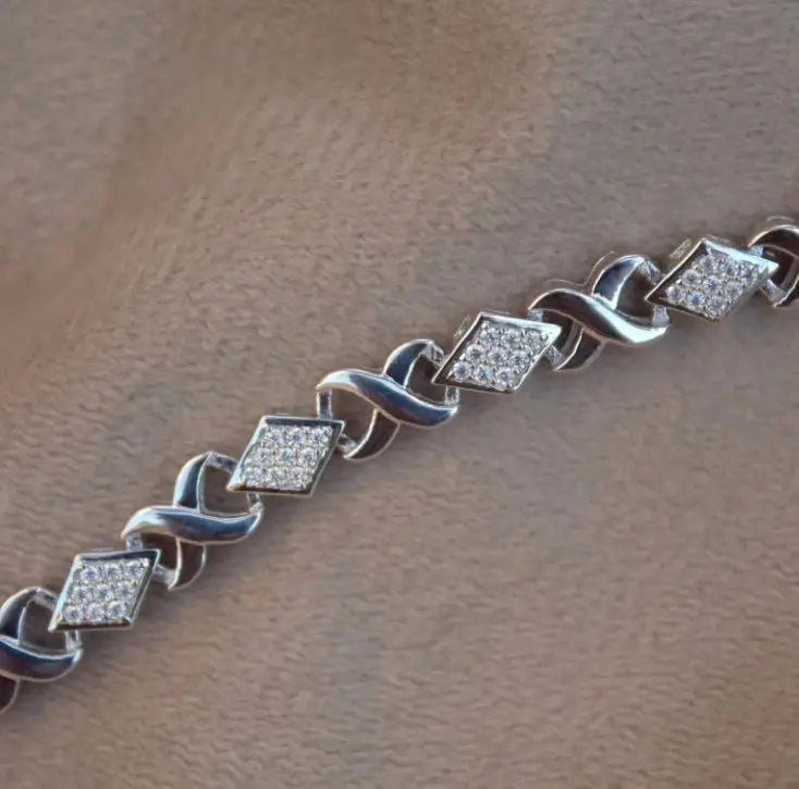 925 Sterling Silver Moissanite Bracelet for Women - The Gold Collective