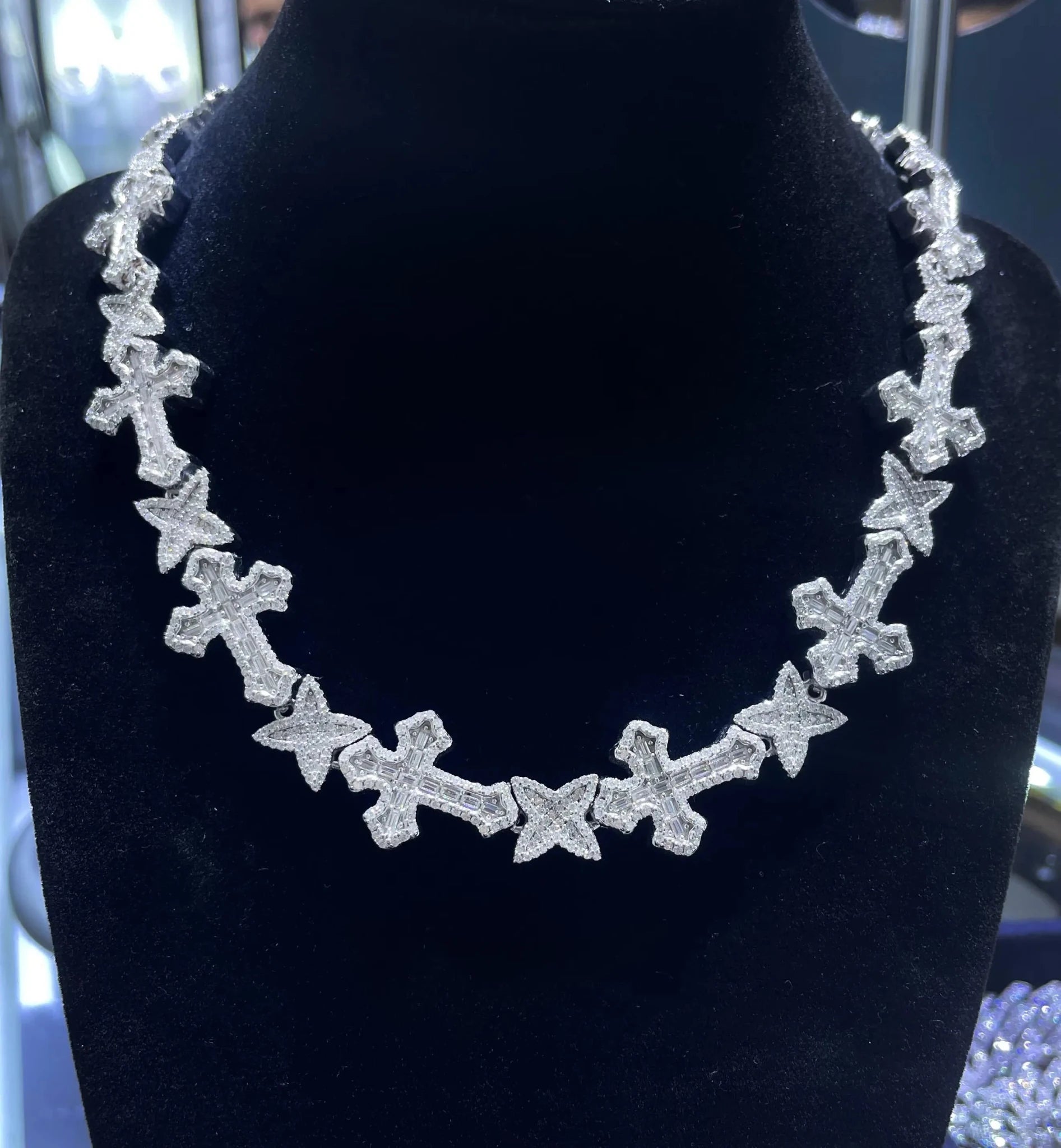 Moissanite Diamond 925 Sterling Silver Hip Hop Chain