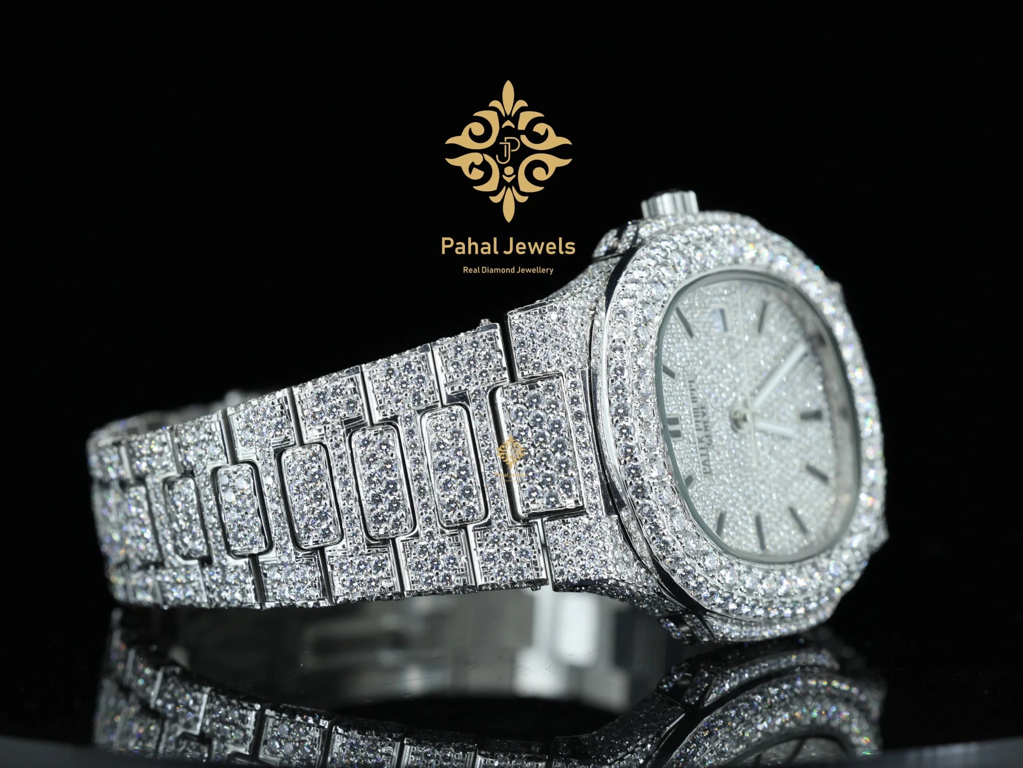 Stainless Steel Moissanite Automatic Mechanical Watch
