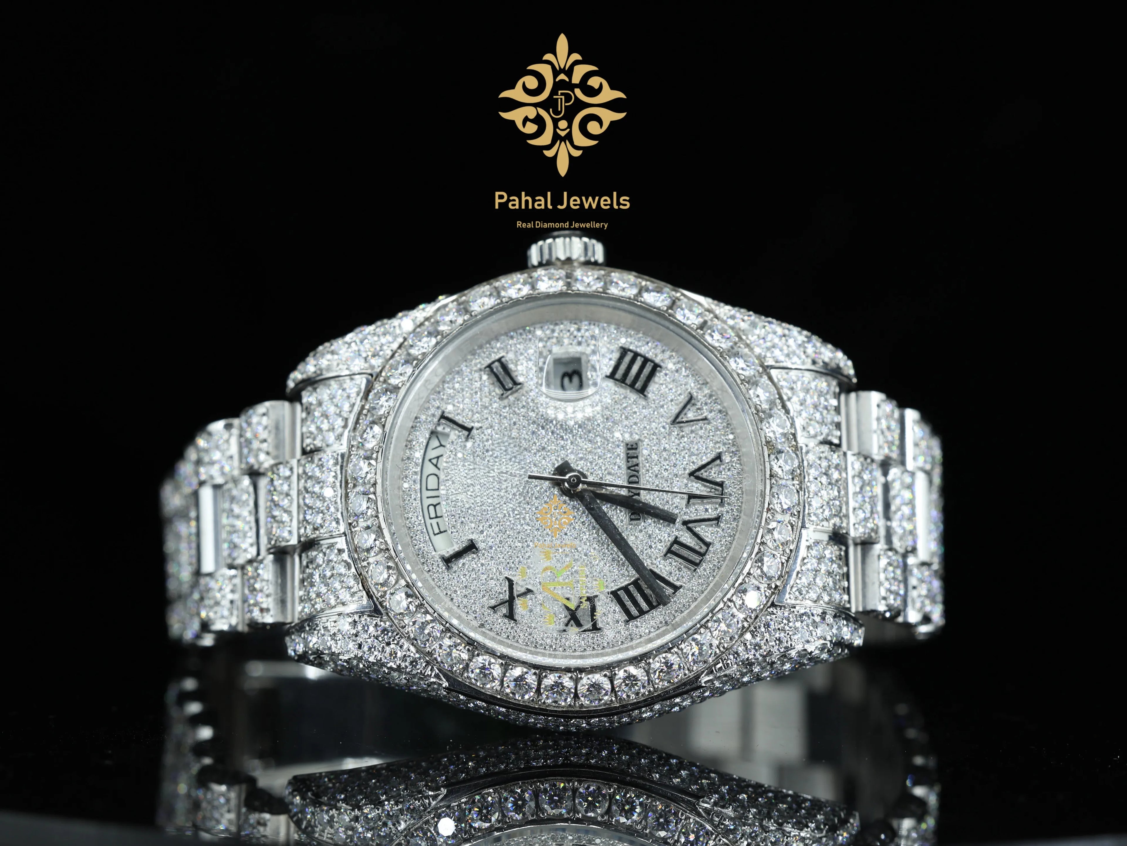 Luxury Men's Mechanical Moissanite Watch