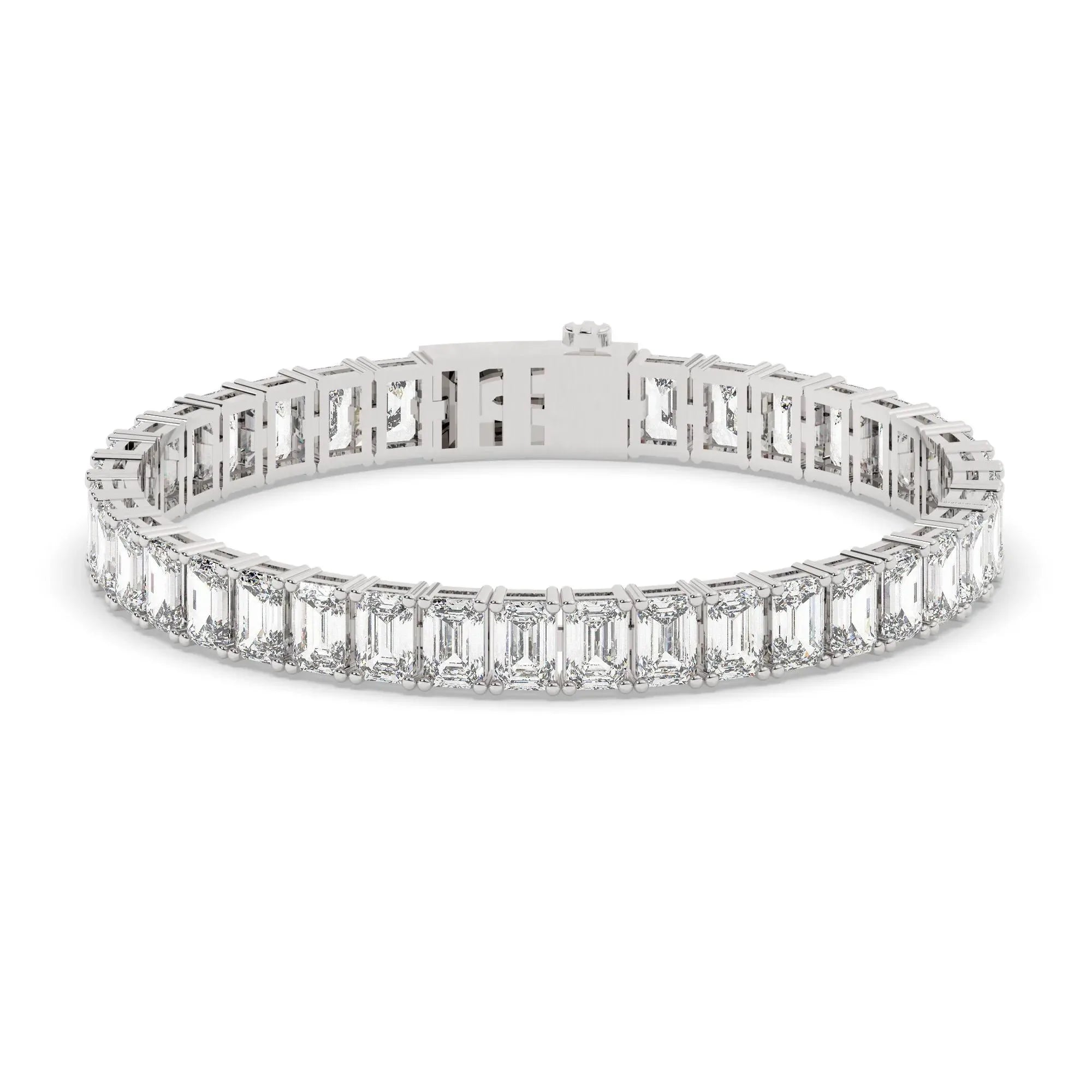 Moissanite Diamond Tennis Bracelet 25ct 14K Yellow Gold