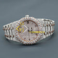 Moissanite Watch for Men Stainless Steel Hip Hop Style