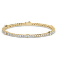 Moissanite Diamond Tennis Bracelet 14K Yellow Gold 7 Inch - The Gold Collective