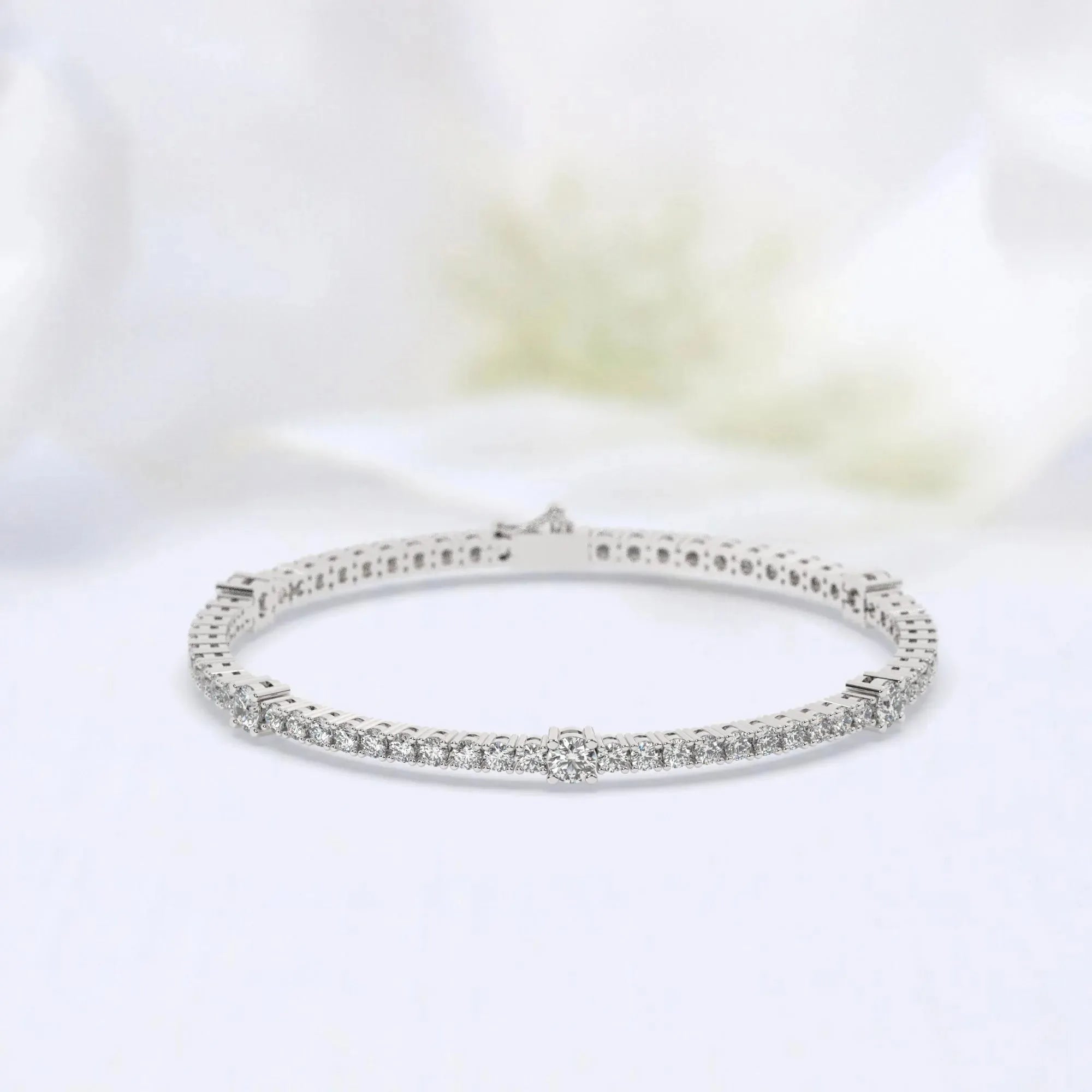 Moissanite Diamond Tennis Bracelet 14K Yellow Gold 7 Inch - The Gold Collective