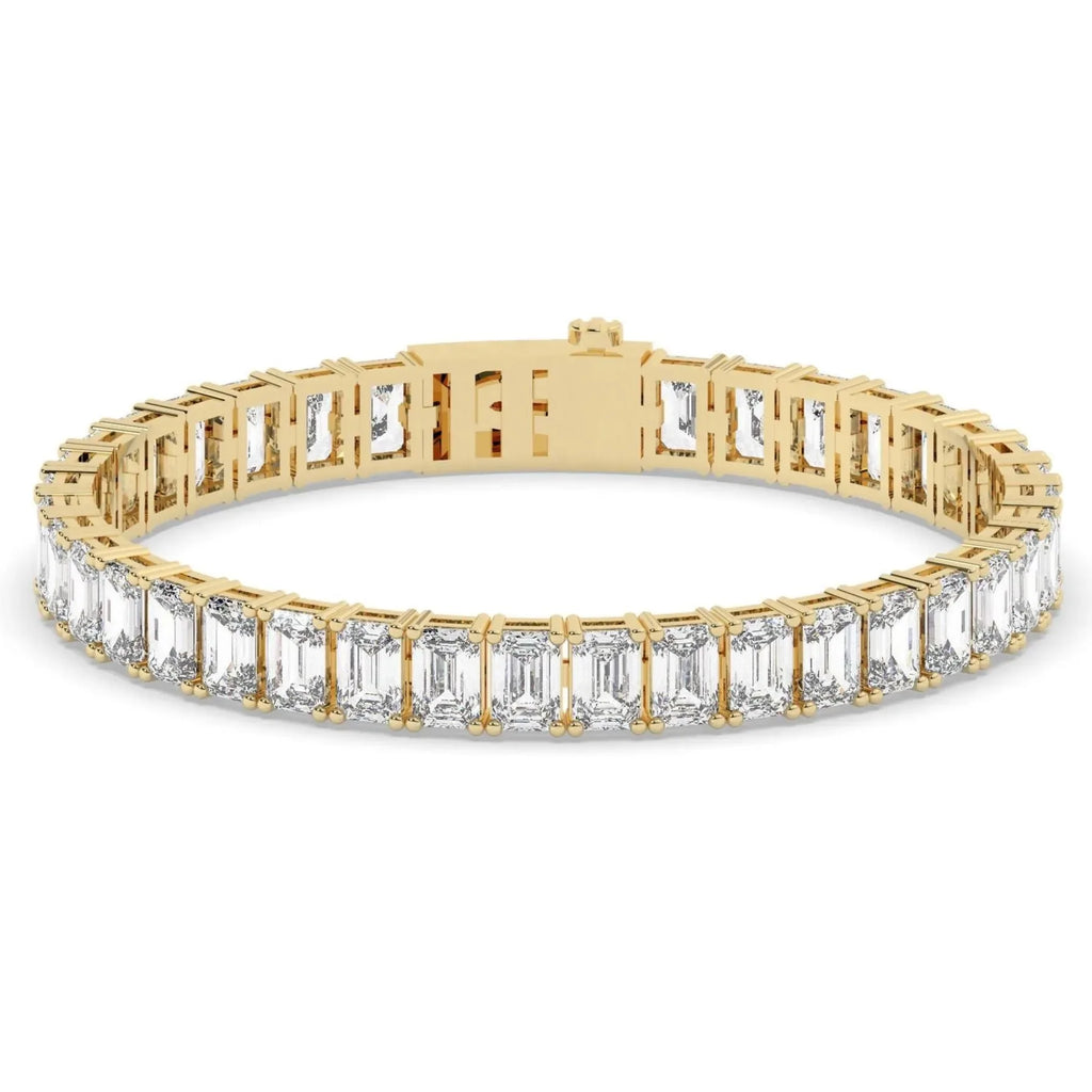 Moissanite Diamond Tennis Bracelet 25ct 14K Yellow Gold