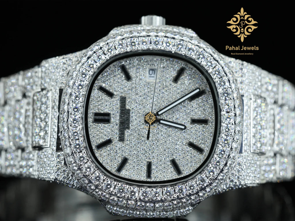 Stainless Steel Moissanite Automatic Mechanical Watch