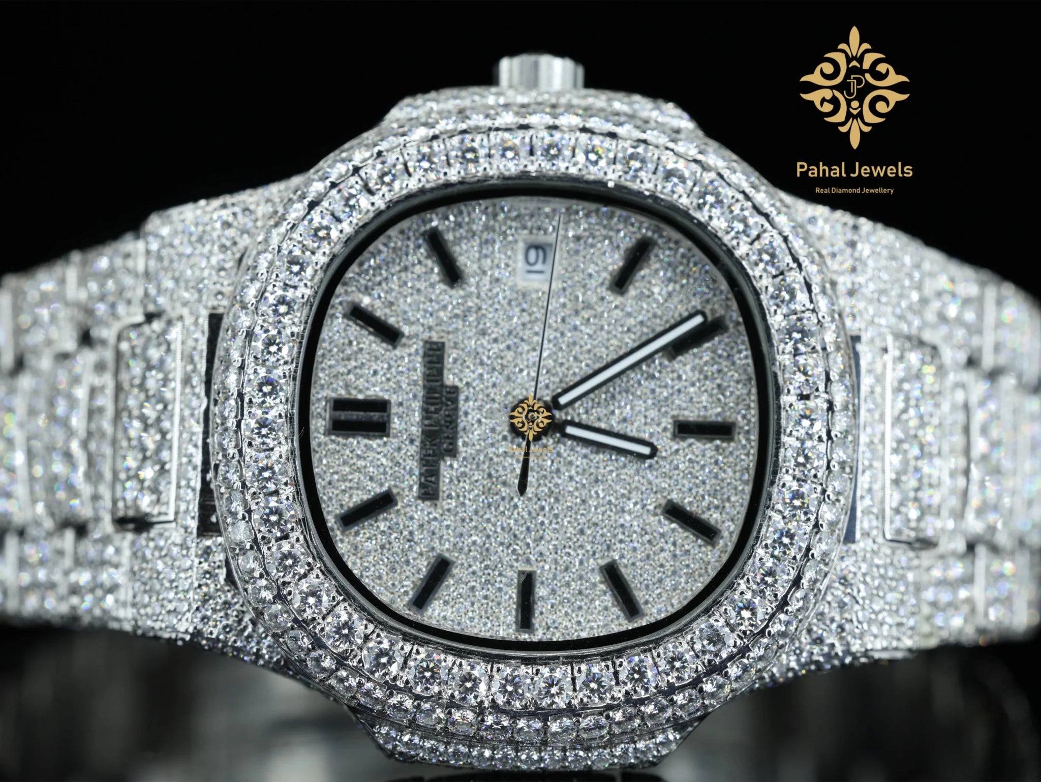 Stainless Steel Moissanite Automatic Mechanical Watch