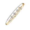 18K Gold Diamond Bangle Bracelet for Women