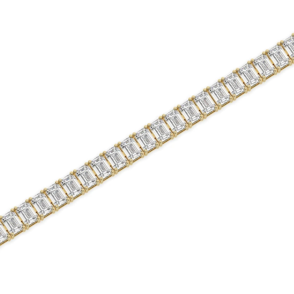 Moissanite Diamond Tennis Bracelet 25ct 14K Yellow Gold
