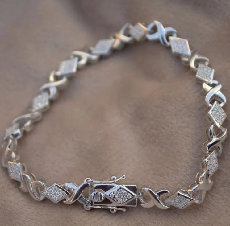 925 Sterling Silver Moissanite Bracelet for Women - The Gold Collective