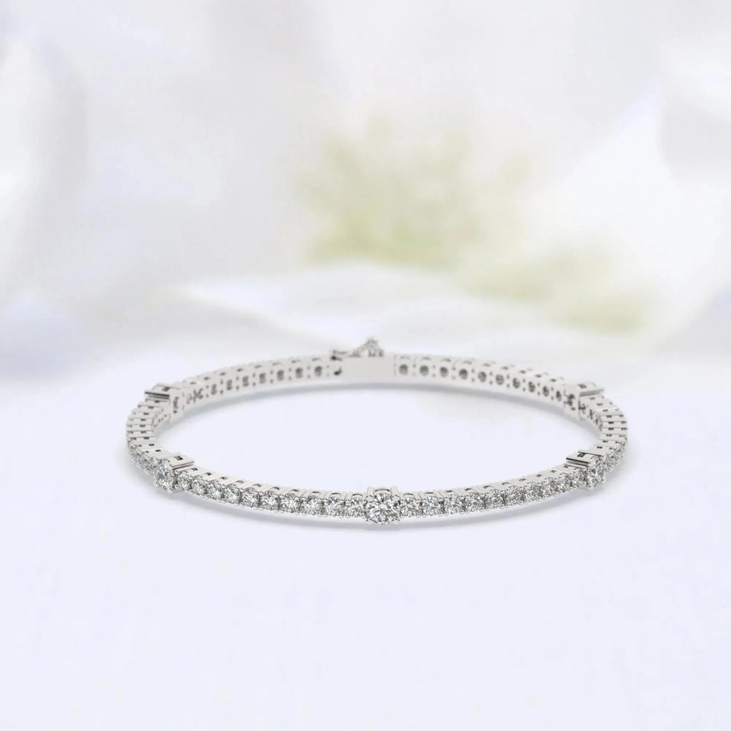 Lab-Grown Diamond Tennis Bracelet 14k Yellow Gold 7 Inch - The Gold Collective