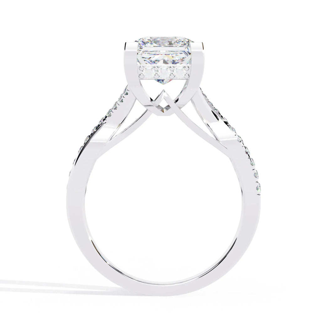 Princess Cut Diamond Ring 14K Gold Engagement Jewelry
