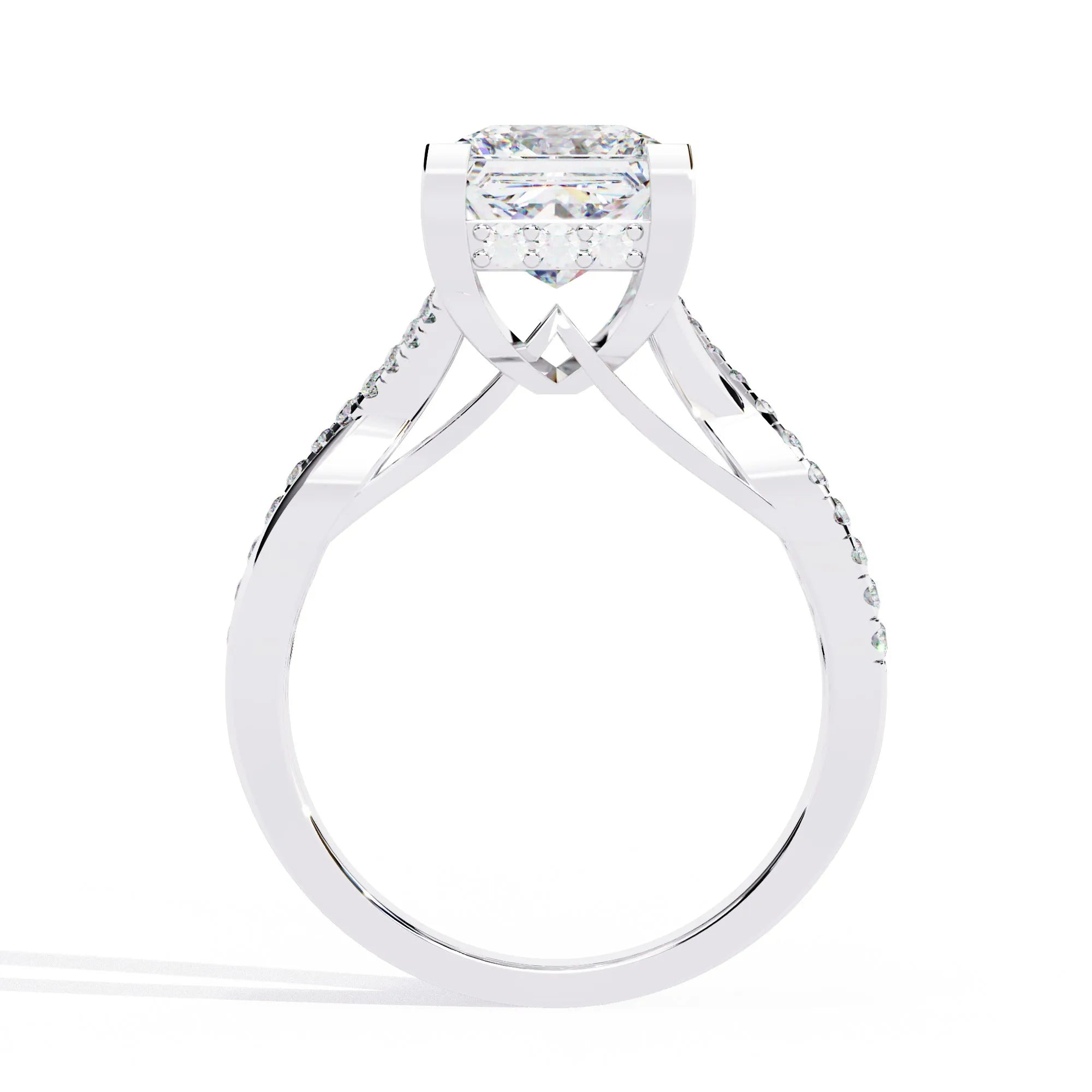 Princess Cut Diamond Ring 14K Gold Engagement Jewelry