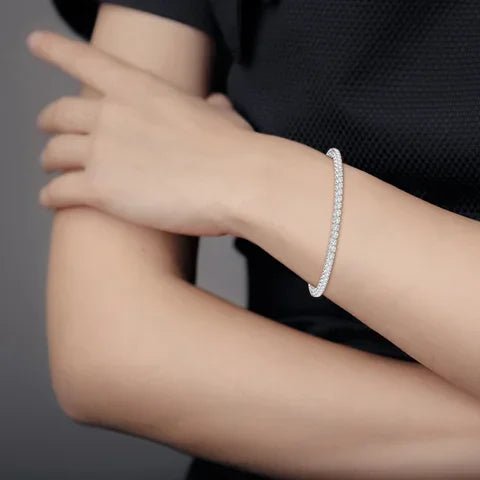 6 Carat Lab Grown Diamond Tennis Bracelet 18k Gold