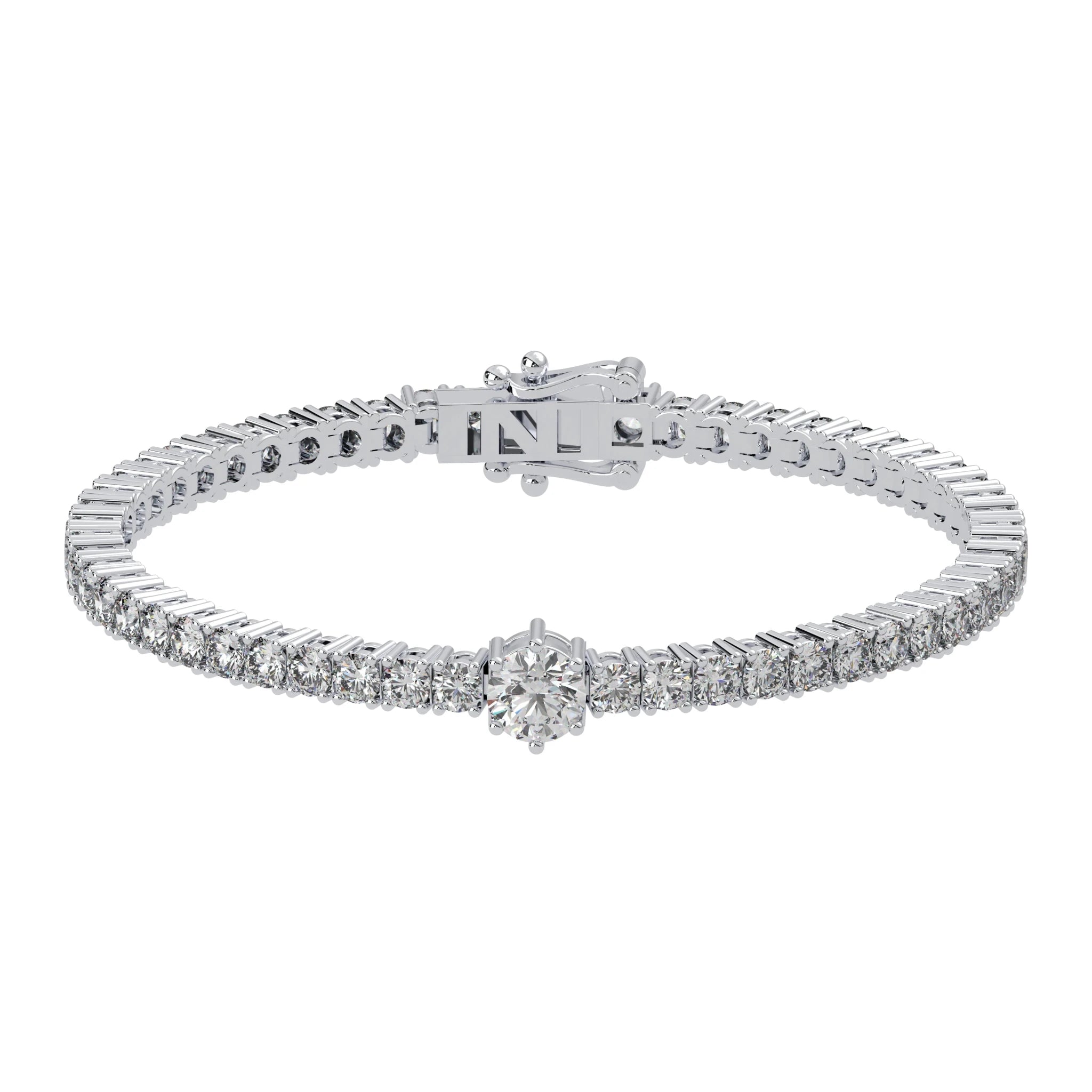 Lab Grown Diamond Tennis Bracelet 9K Gold Women's - The Gold Collective