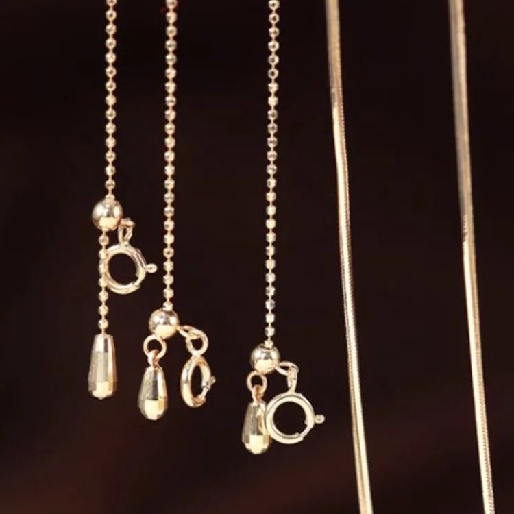 18K Gold Snake Bone Diamond Necklace for Women