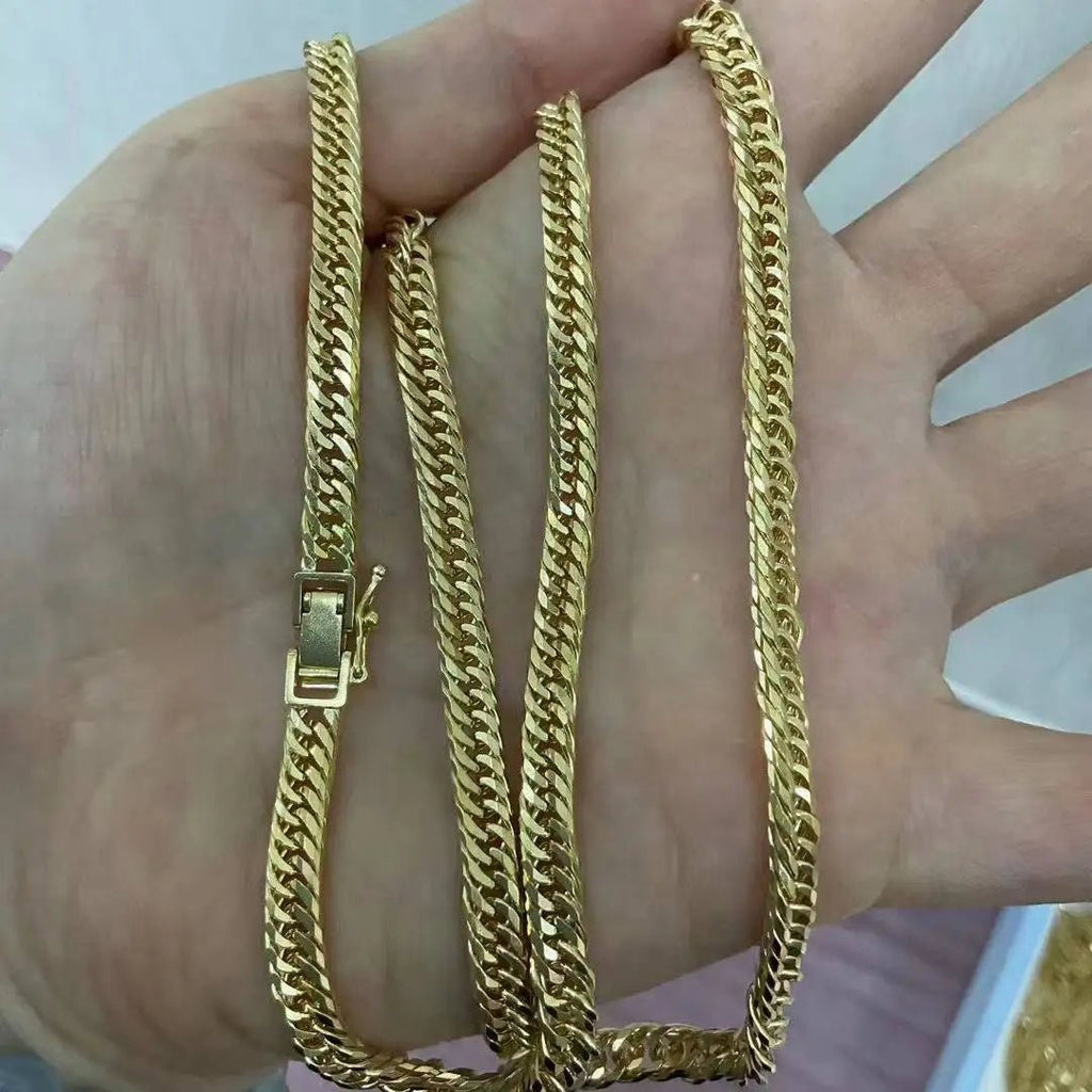 18k Gold Rope Chain Necklace for Men and Women