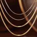 18K Gold Snake Bone Diamond Necklace for Women