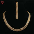 Hip Hop 10MM Moissanite Cuban Chain Set in 925 Sterling Silver with VVS diamond baguette links and prong setting