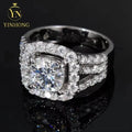 YINHONG S925 Silver Ring with Moissanite for Women