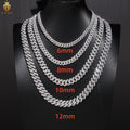925 Silver VVS Moissanite Cuban Link Chain Necklace Bracelet