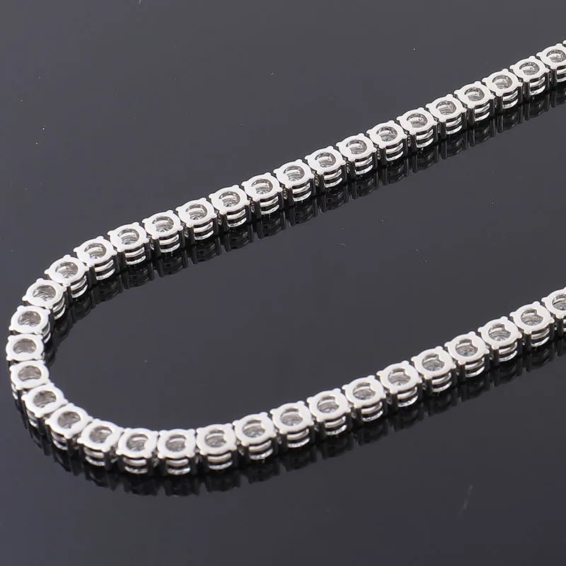 Tennis Chain Necklace Moissanite VVS 925 Sterling Silver