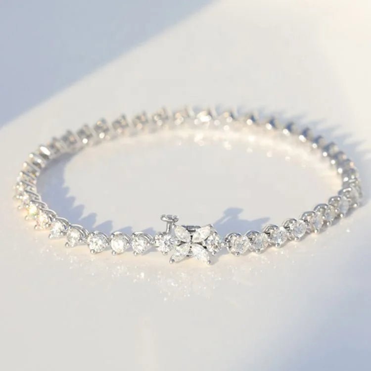 Lab Diamond Tennis Bracelet 18k White Gold