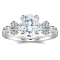 Oval Moissanite Engagement Ring 925 Sterling Silver