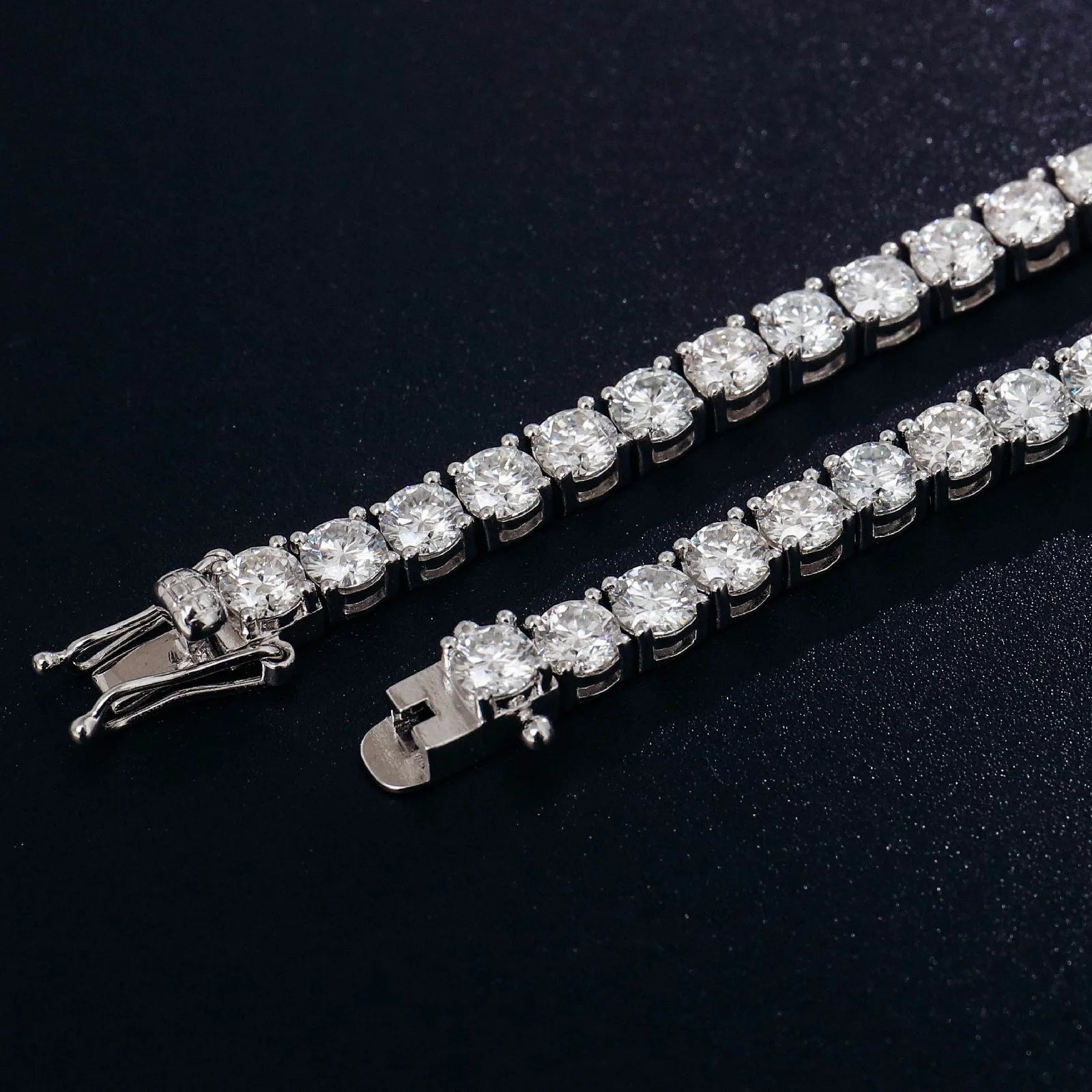 Tennis Chain Necklace Moissanite VVS 925 Sterling Silver