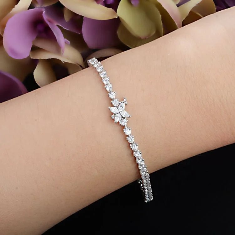 Lab Diamond Tennis Bracelet 18k White Gold