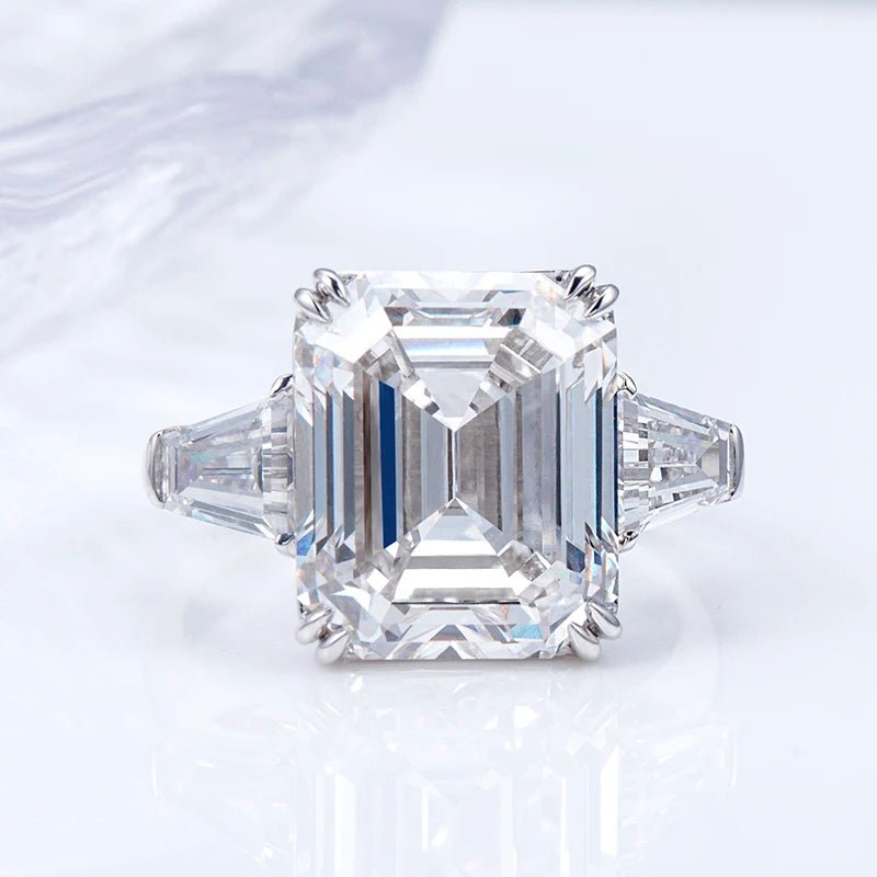 Emerald Cut Lab Grown Diamond Ring 18K Gold Jewelry - The Gold Collective